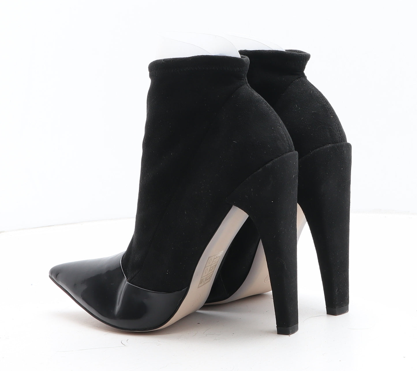 Little Mistress Womens Black Synthetic Bootie Boot UK