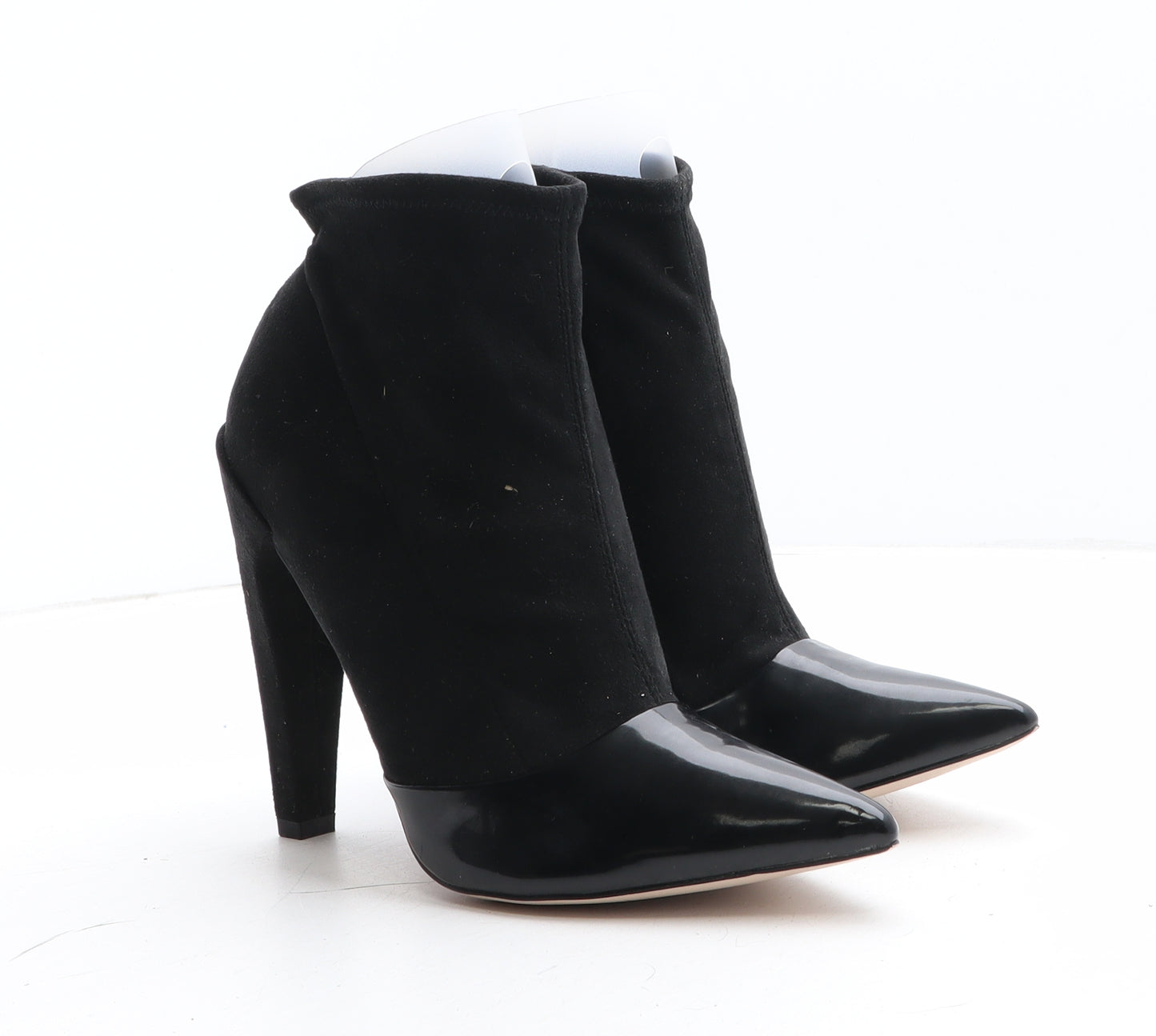 Little Mistress Womens Black Synthetic Bootie Boot UK