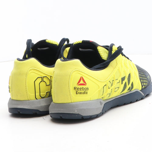 Reebok Womens Yellow Colourblock Synthetic Trainer UK