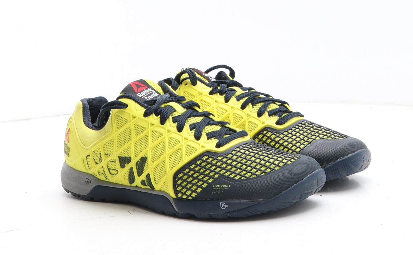 Reebok Womens Yellow Colourblock Synthetic Trainer UK