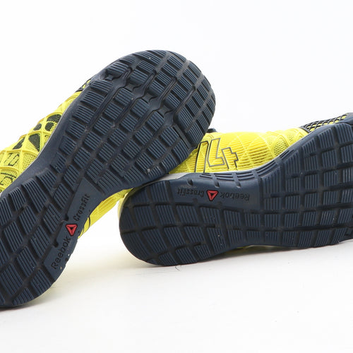 Reebok Womens Yellow Colourblock Synthetic Trainer UK