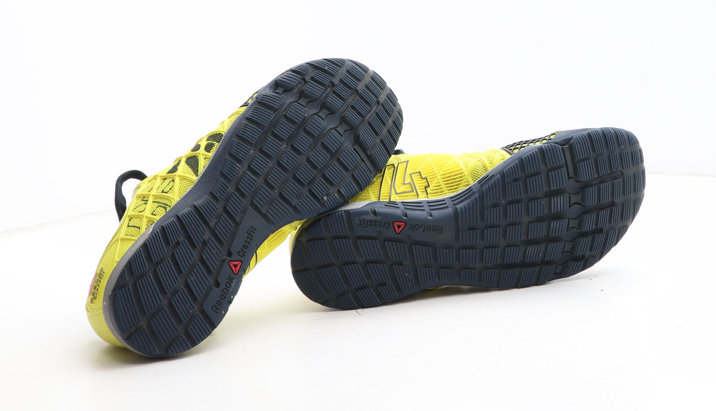 Reebok Womens Yellow Colourblock Synthetic Trainer UK