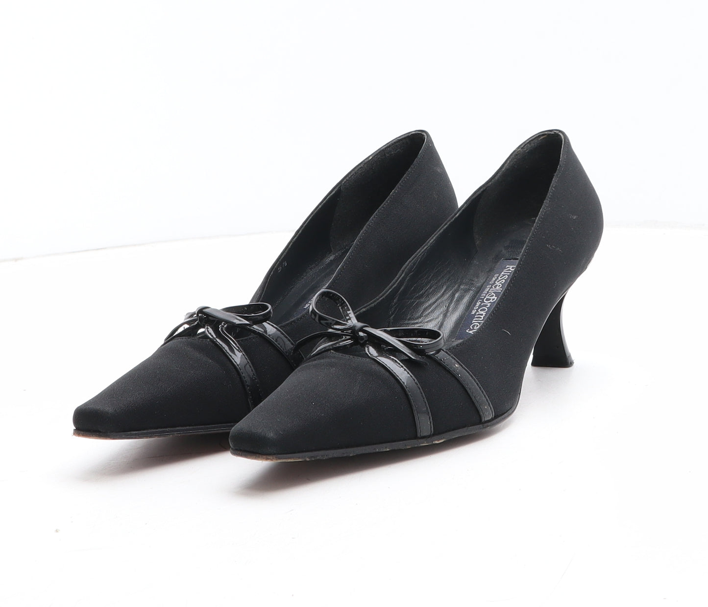 Russell & Bromley Womens Black Polyester Court Heel UK