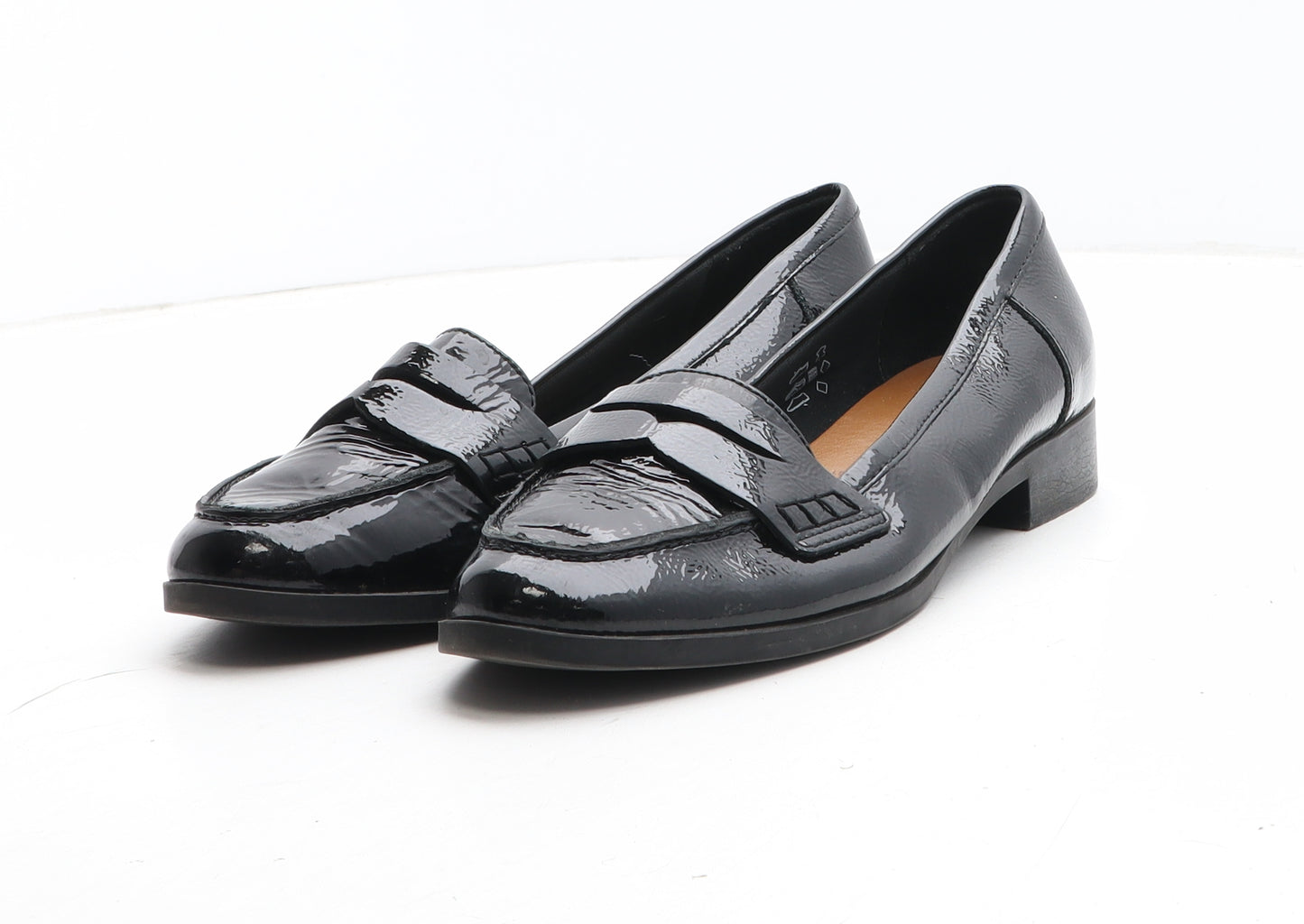 Marks and Spencer Womens Black Leather Slip On Casual UK