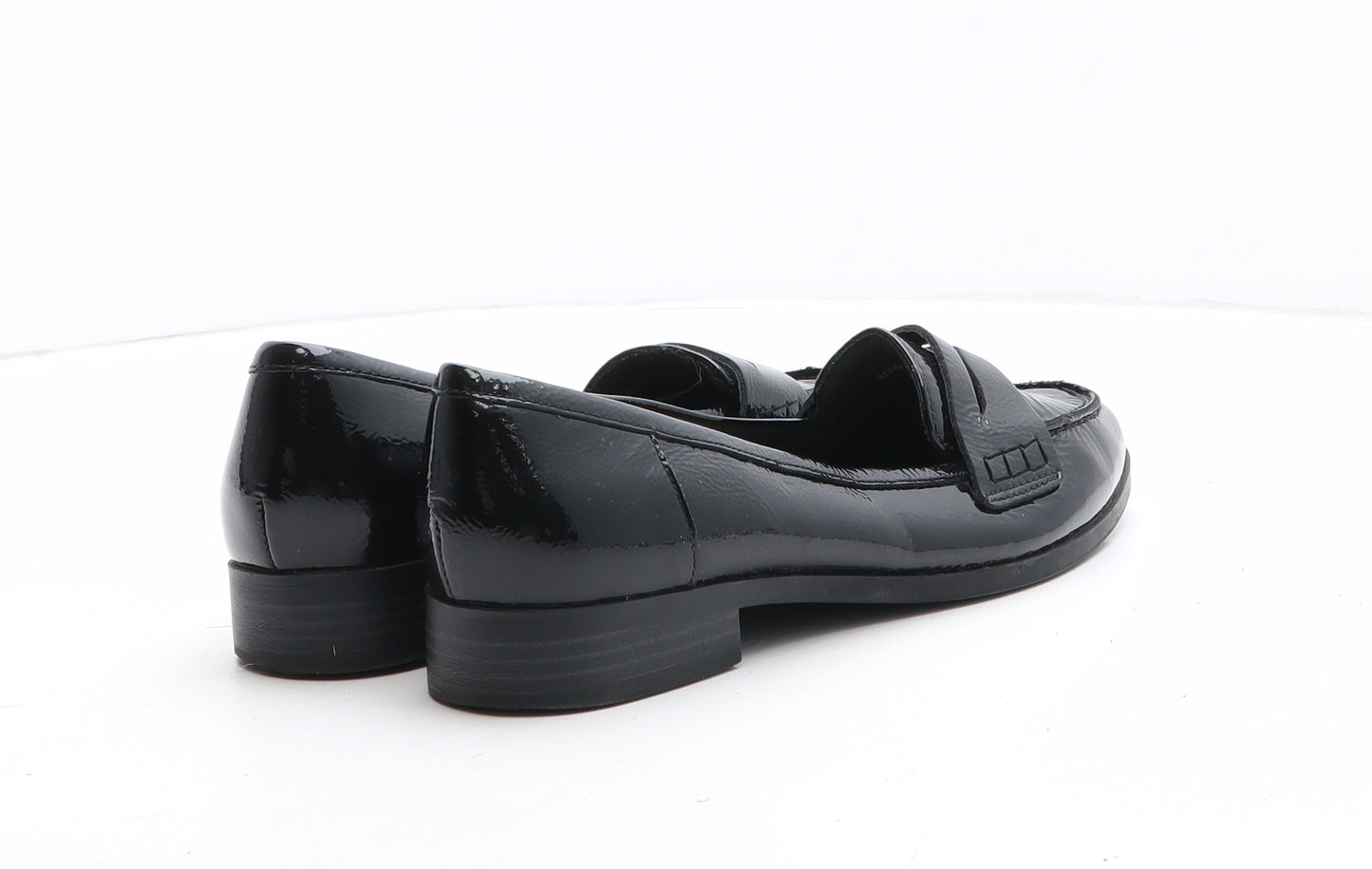 Marks and Spencer Womens Black Leather Slip On Casual UK