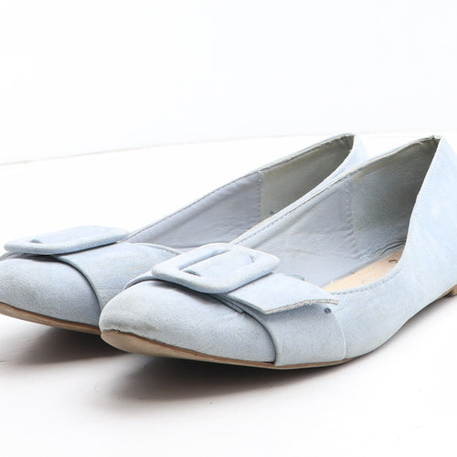 Preworn Womens Blue Synthetic Flat UK