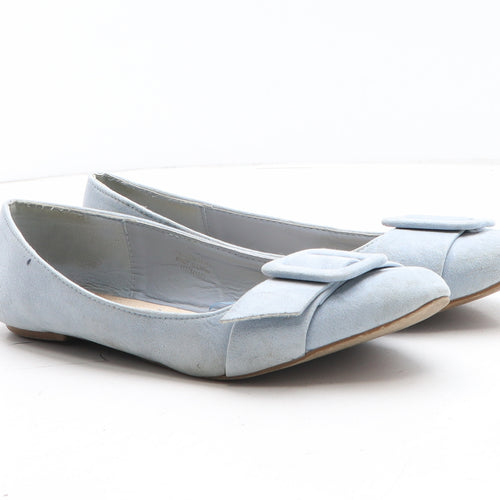 Preworn Womens Blue Synthetic Flat UK