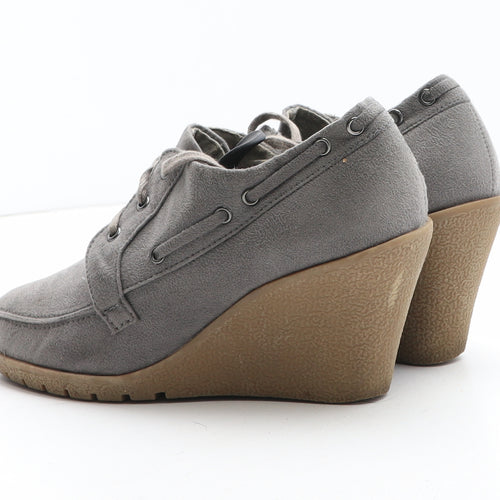 Preworn Womens Grey Synthetic Bootie Boot UK