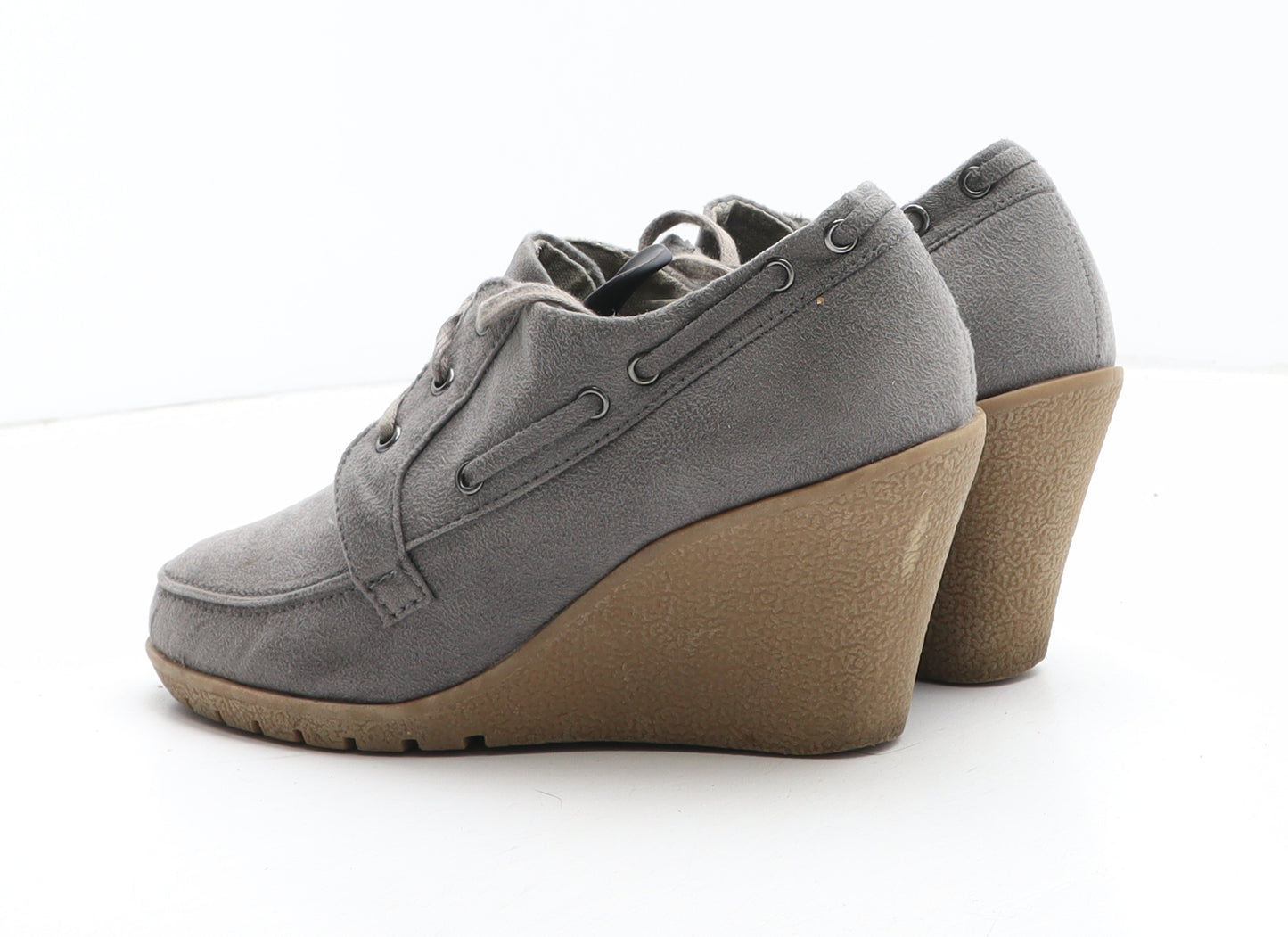 Preworn Womens Grey Synthetic Bootie Boot UK