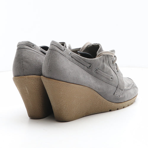 Preworn Womens Grey Synthetic Bootie Boot UK