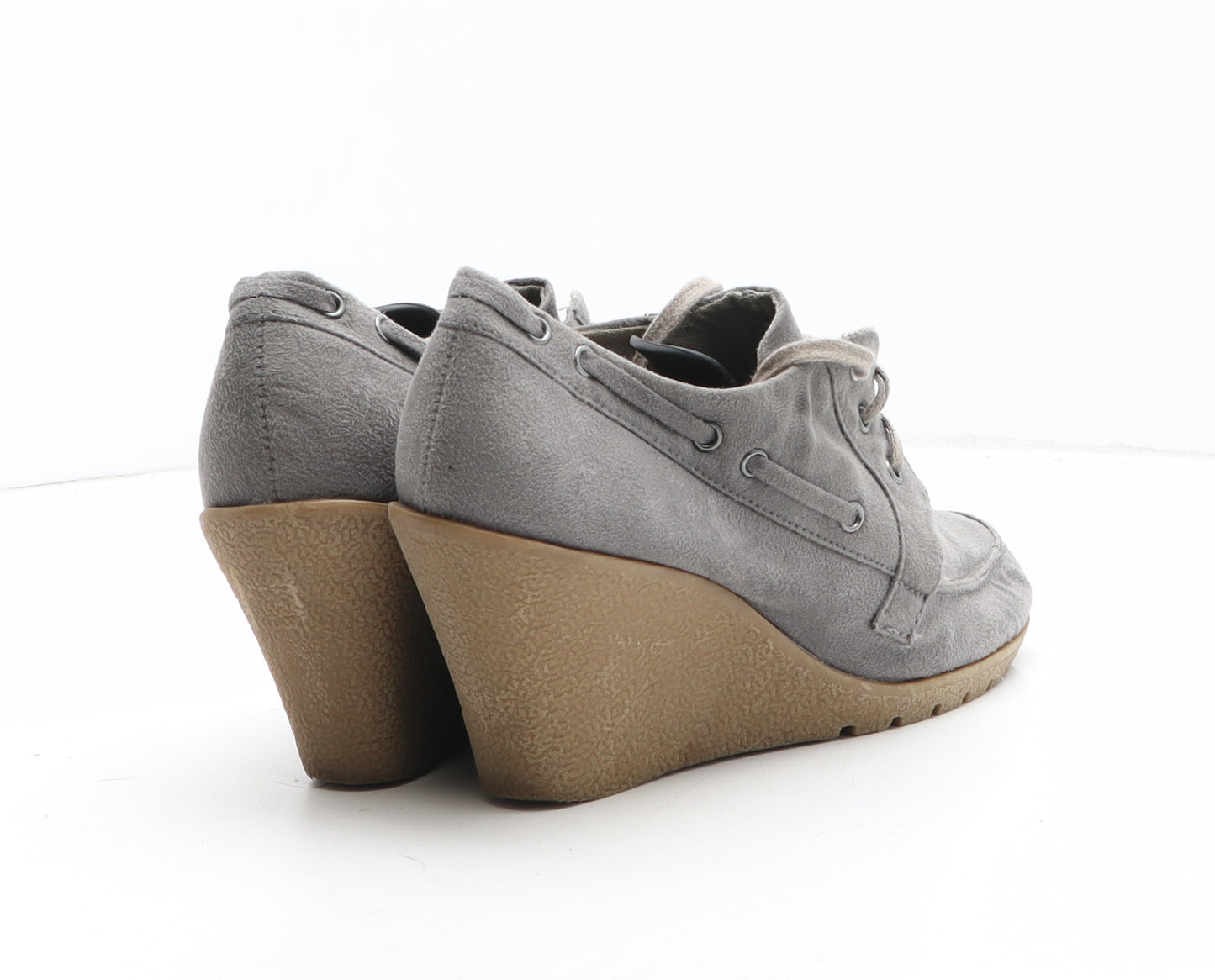 Preworn Womens Grey Synthetic Bootie Boot UK