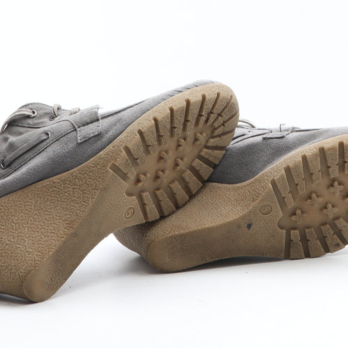 Preworn Womens Grey Synthetic Bootie Boot UK