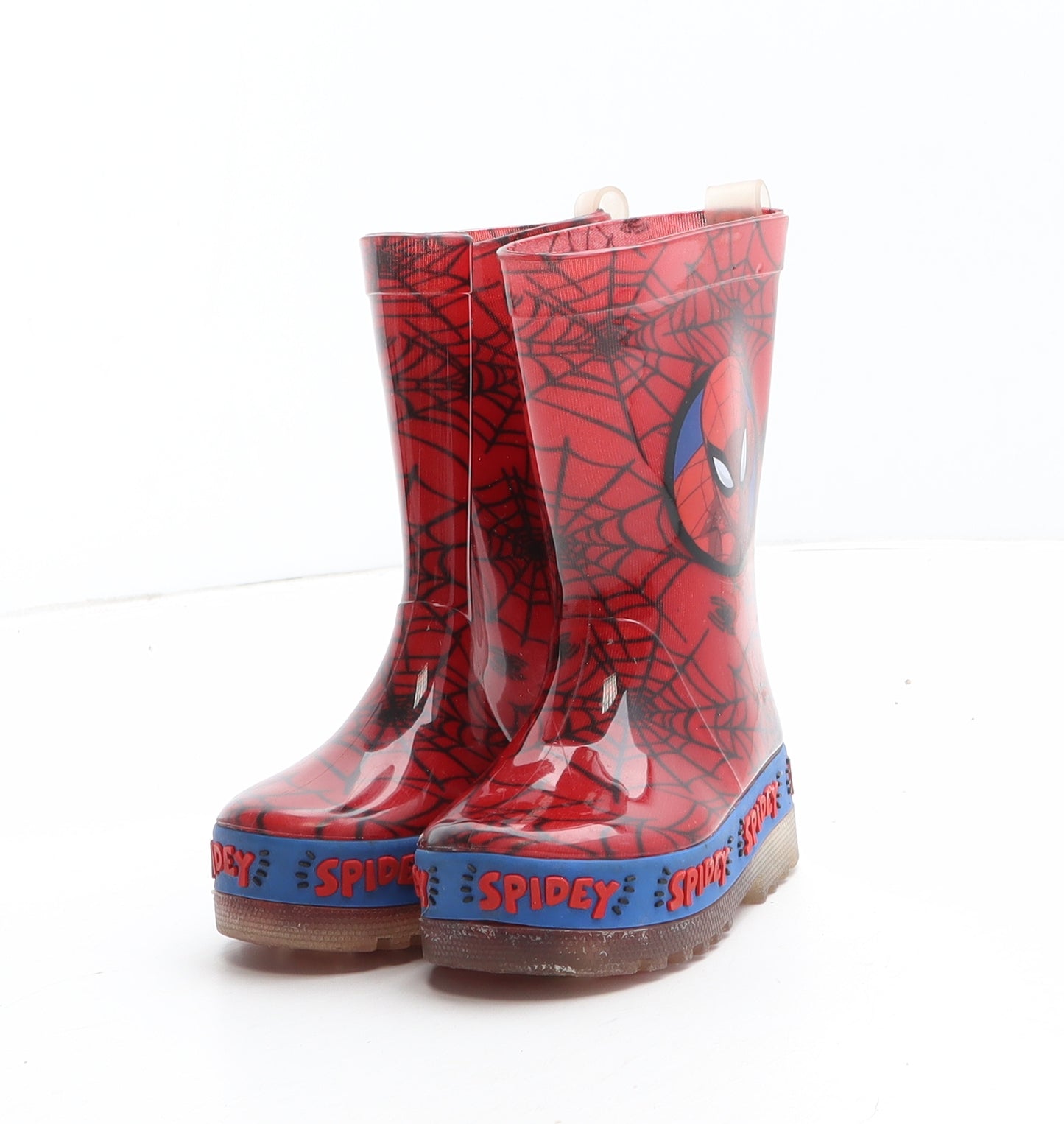 Spiderman Boys Red Geometric Synthetic Wellies Boot UK 4