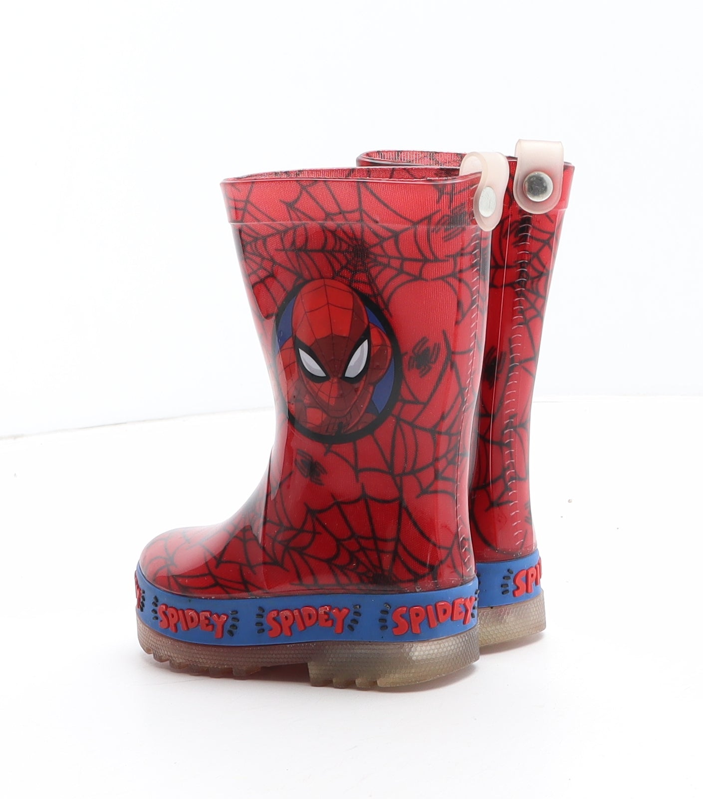 Spiderman Boys Red Geometric Synthetic Wellies Boot UK 4