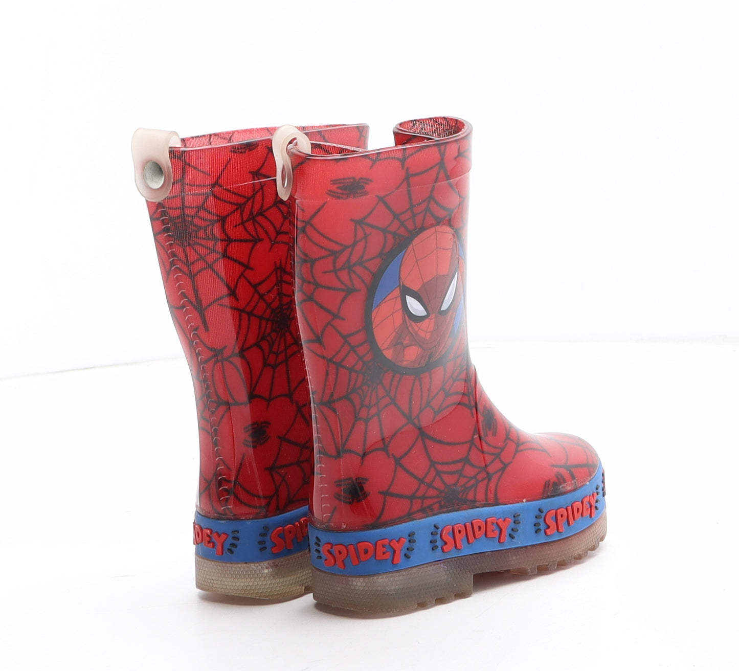 Spiderman Boys Red Geometric Synthetic Wellies Boot UK 4