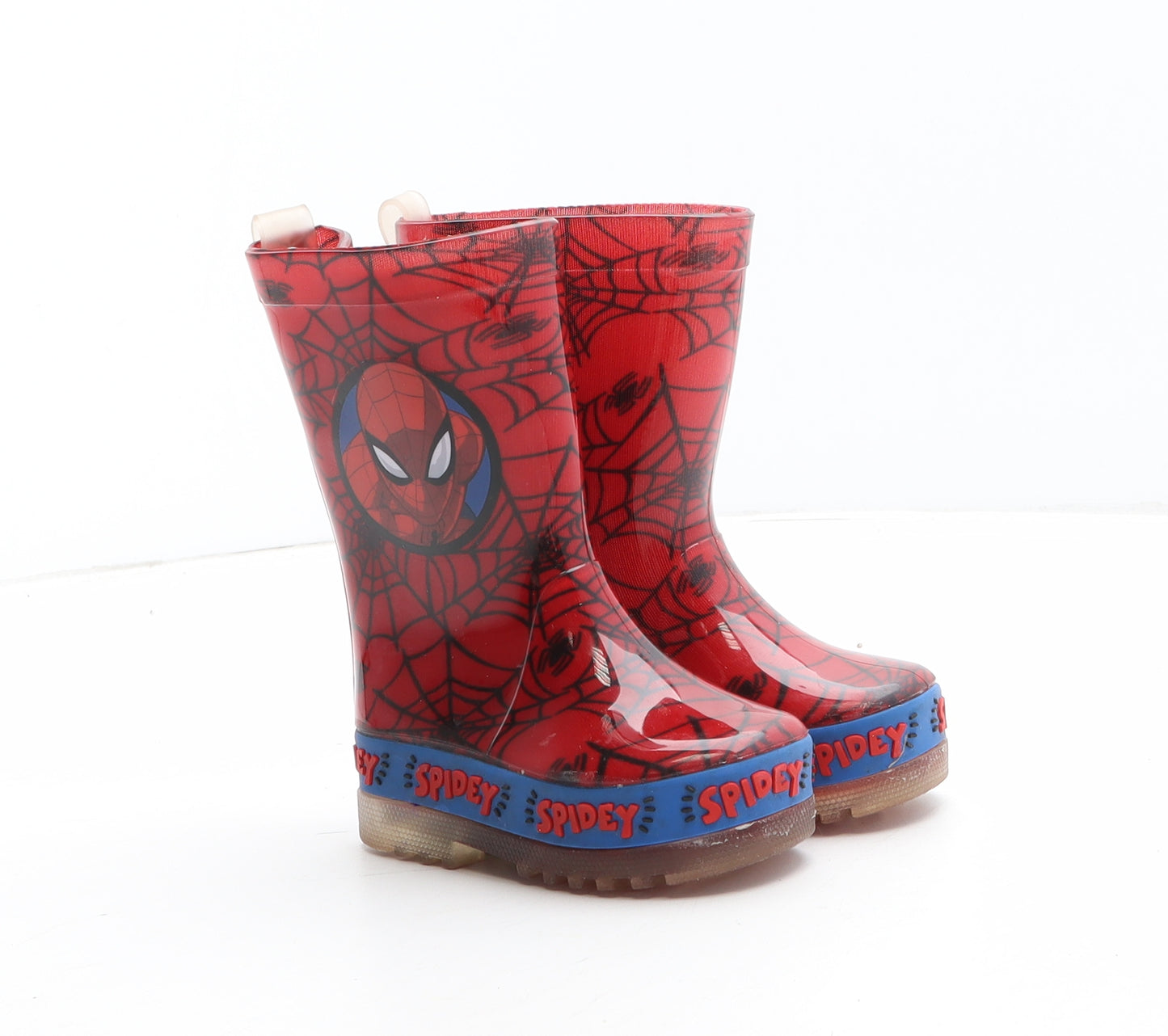 Spiderman Boys Red Geometric Synthetic Wellies Boot UK 4
