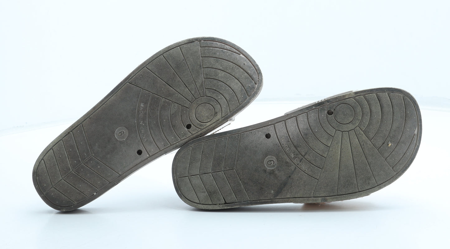 Preworn Womens Pink Rubber Slider Sandal UK