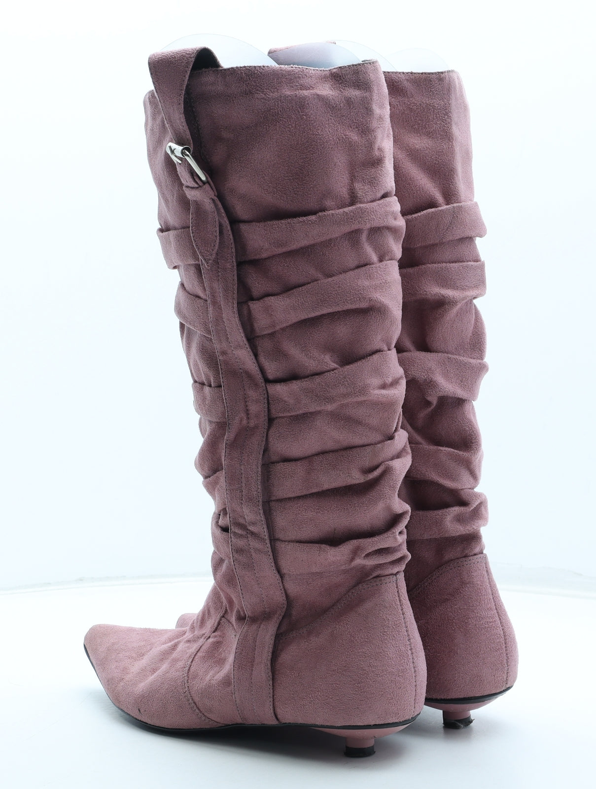 Preworn Womens Pink Polyester Bootie Boot UK