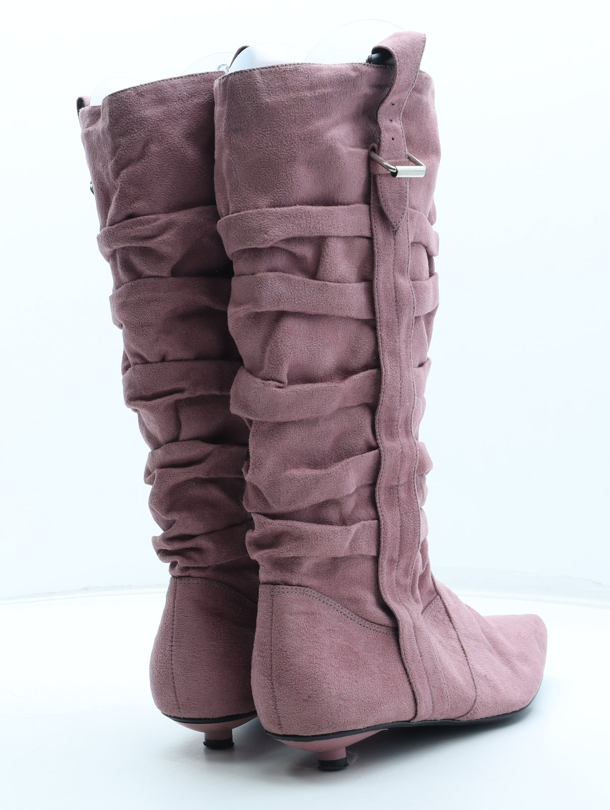 Preworn Womens Pink Polyester Bootie Boot UK