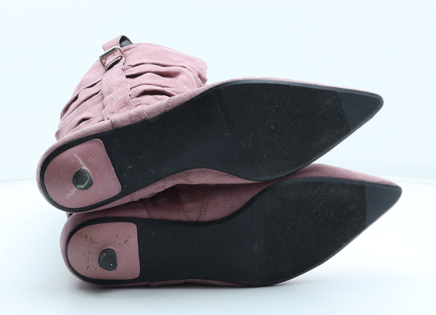 Preworn Womens Pink Polyester Bootie Boot UK