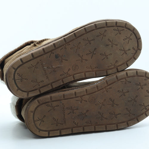 Atmosphere Womens Brown Polyester Shearling Style Boot UK