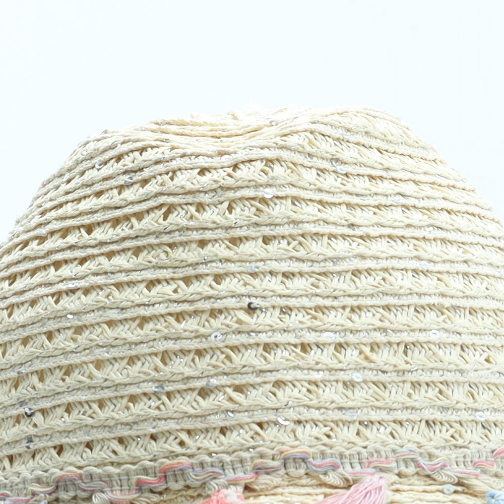TU Girls Beige Straw Sun Hat Size S - Size 10-13 Years