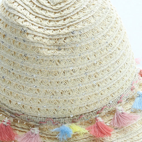 TU Girls Beige Straw Sun Hat Size S - Size 10-13 Years
