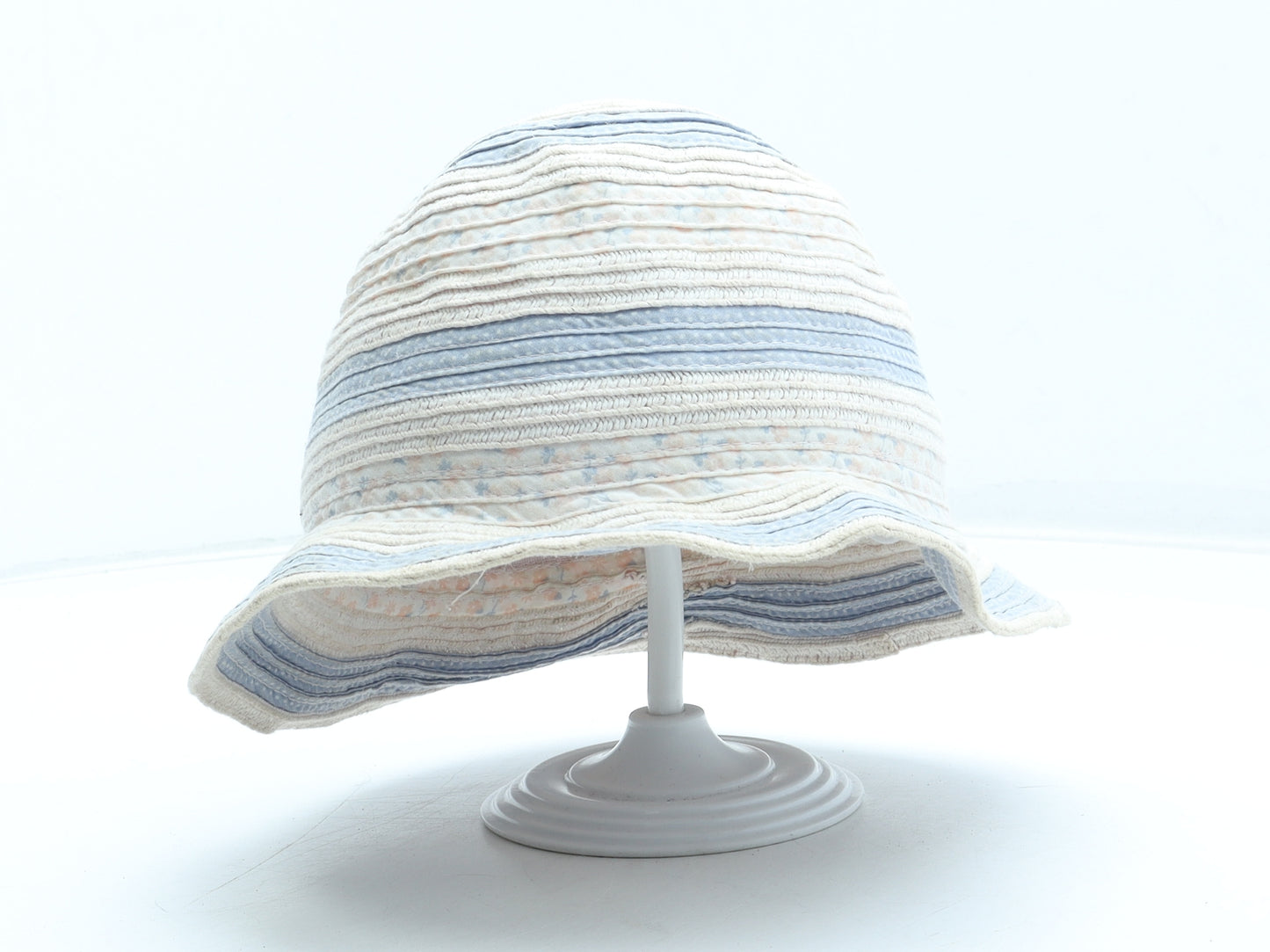 George Girls Multicoloured Striped Polyester Sun Hat Size S - Size 1-3 Years