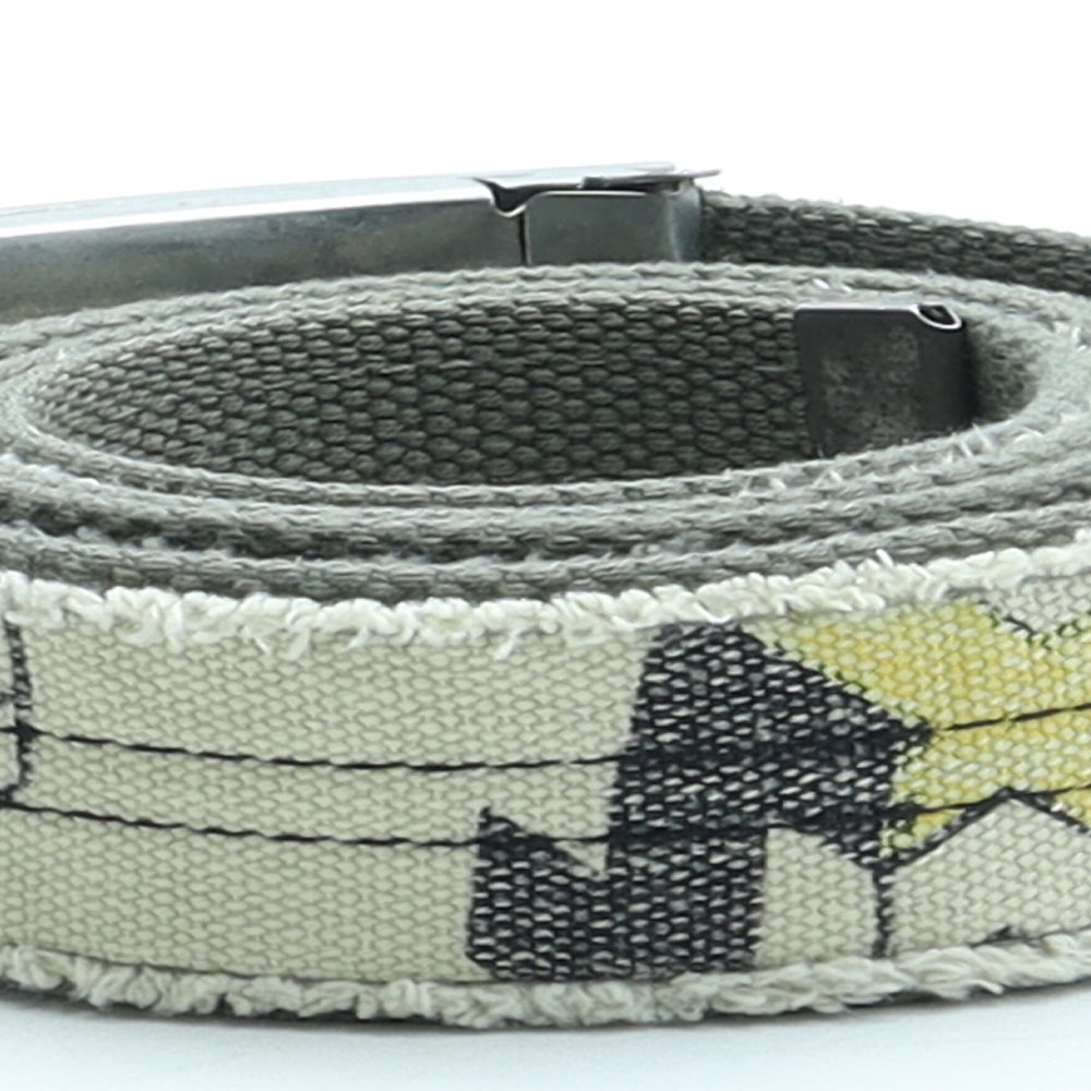 Preworn Mens Multicoloured Geometric Polyester Braided/Woven Belt Belt One Size