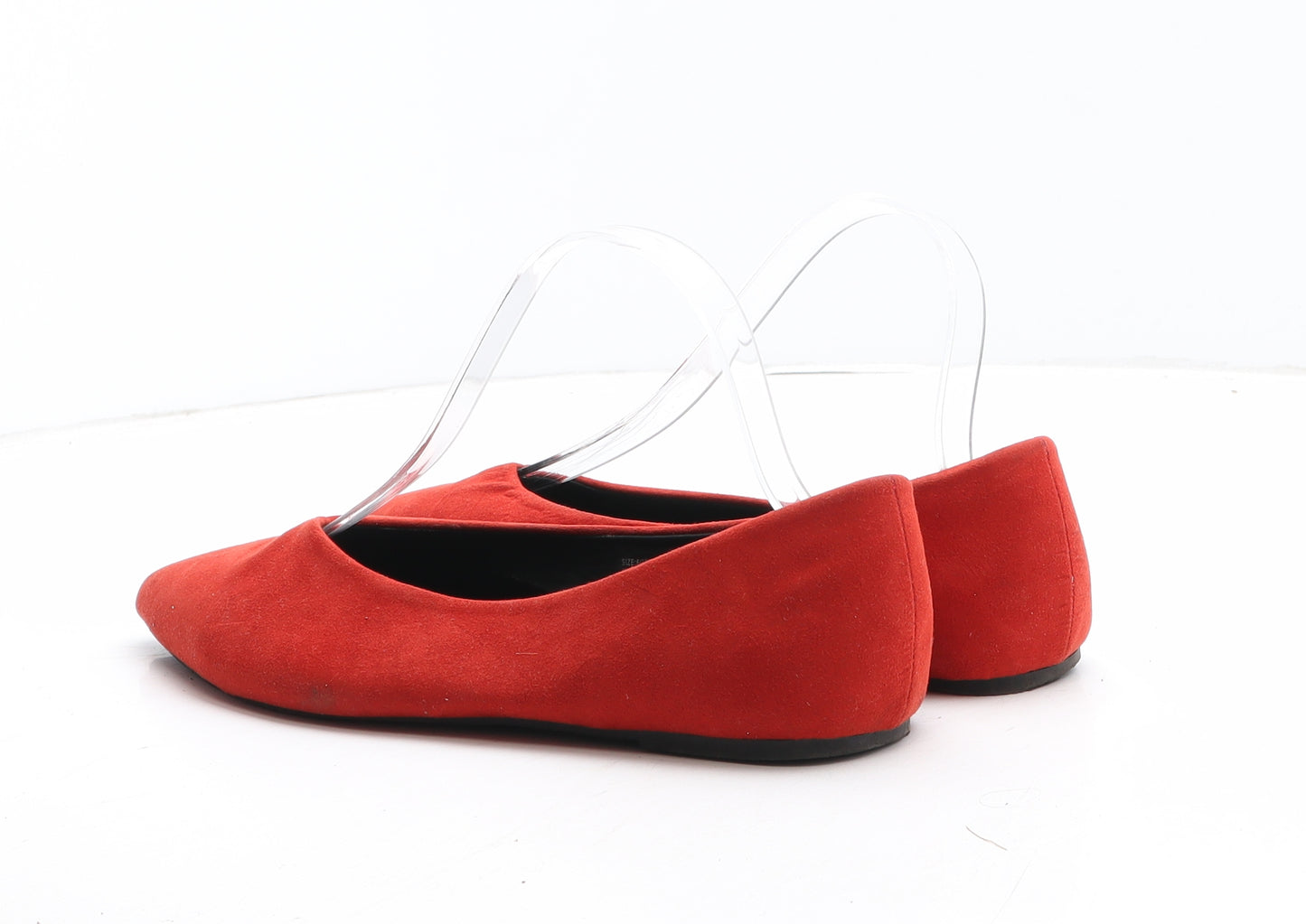 Papaya Womens Red Synthetic Slip On Flat UK