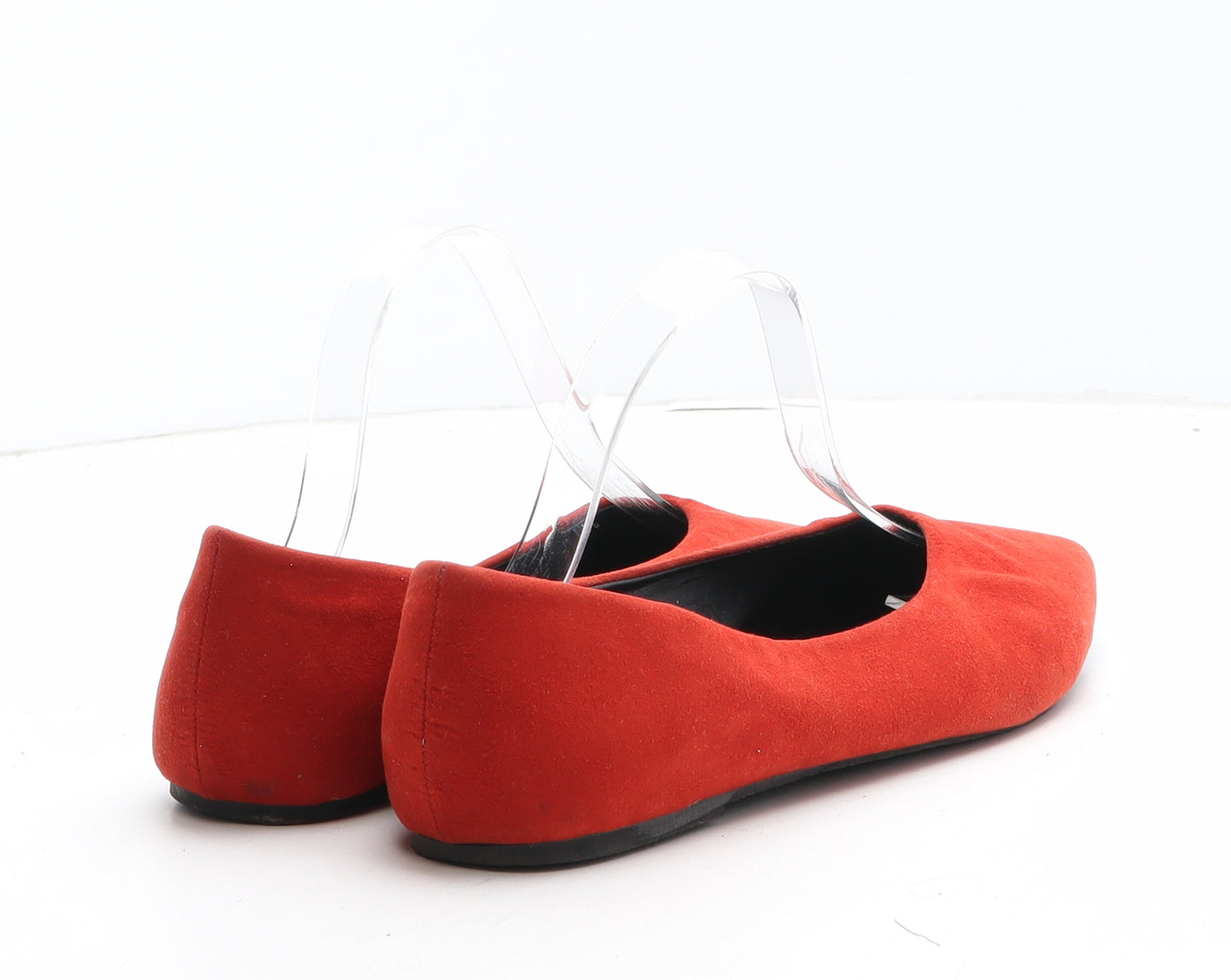 Papaya Womens Red Synthetic Slip On Flat UK