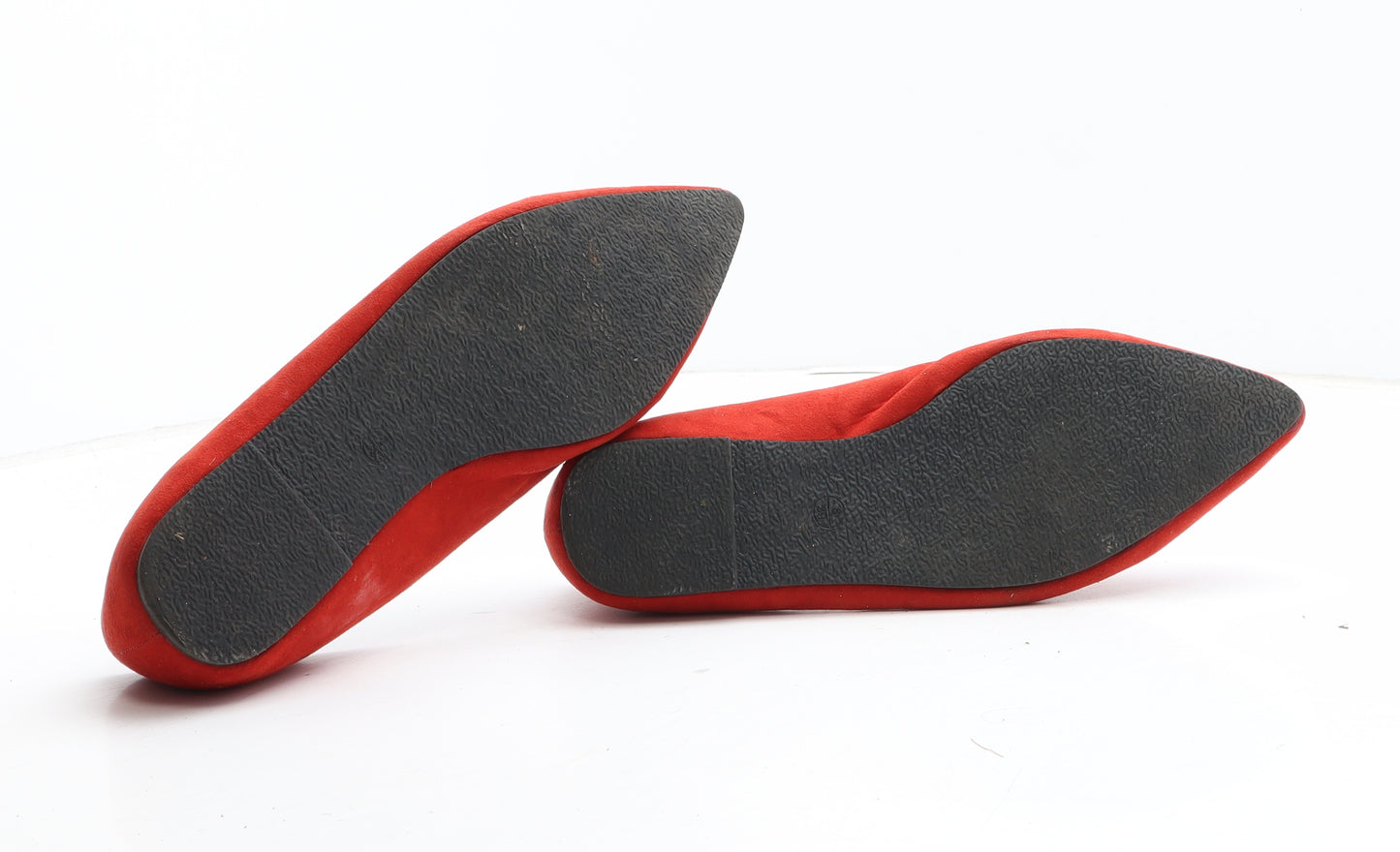 Papaya Womens Red Synthetic Slip On Flat UK