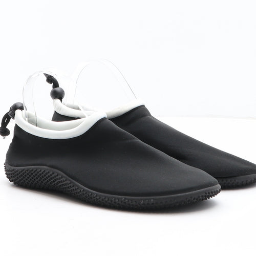 Crivit Mens Black Synthetic Slip On Sandal UK 7.5 - Aqua Shoes