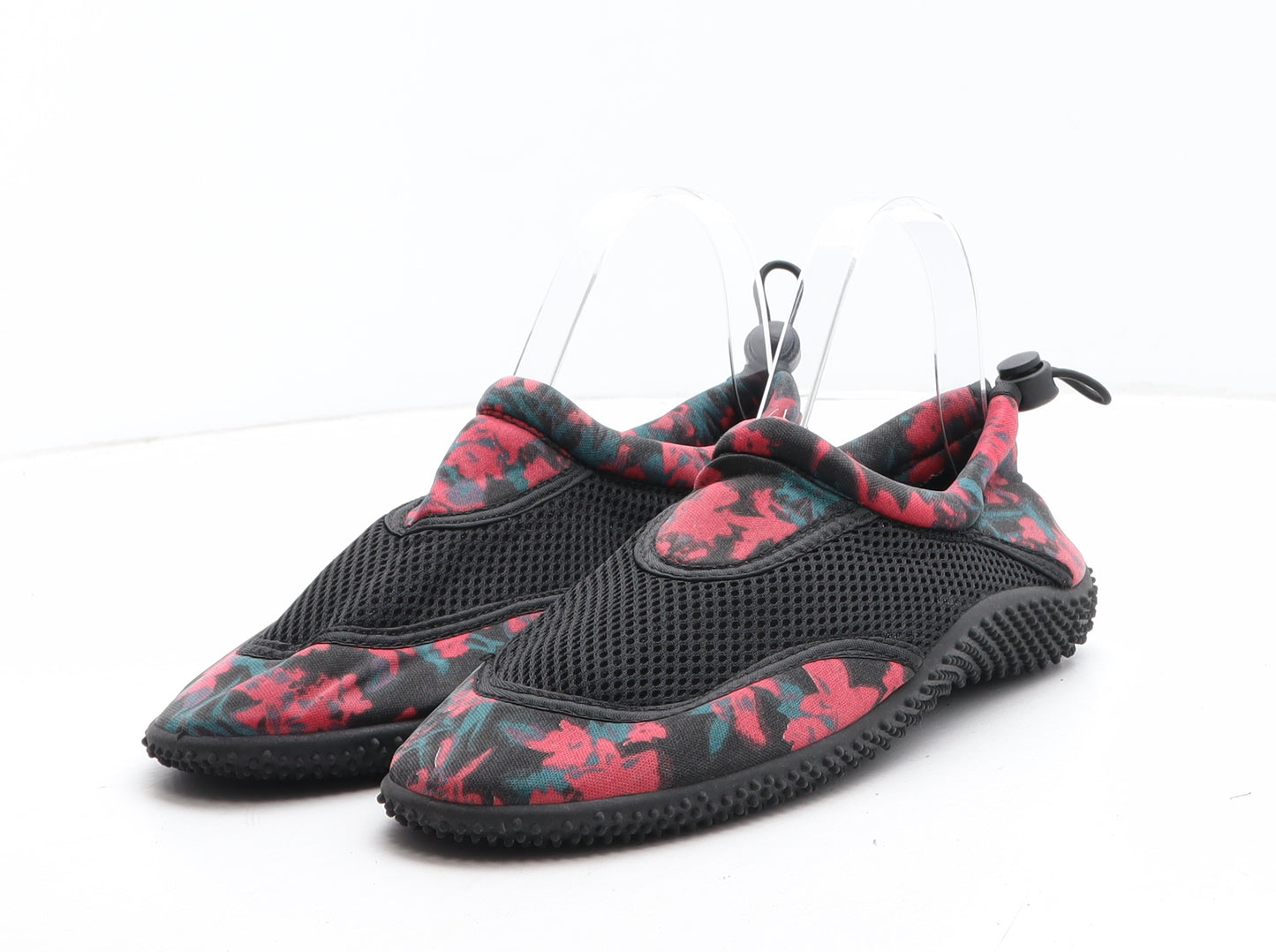 Crivit Boys Multicoloured Geometric Synthetic Slip On Casual UK 5 - Aqua Shoes