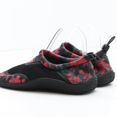 Crivit Boys Multicoloured Geometric Synthetic Slip On Casual UK 5 - Aqua Shoes