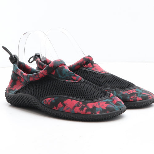 Crivit Boys Multicoloured Geometric Synthetic Slip On Casual UK 5 - Aqua Shoes