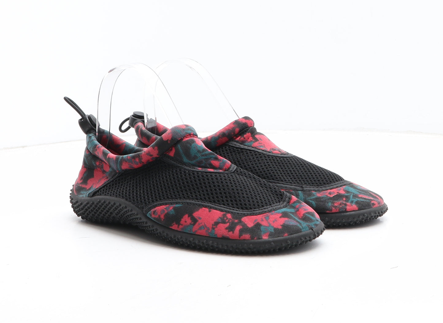 Crivit Boys Multicoloured Geometric Synthetic Slip On Casual UK 5 - Aqua Shoes