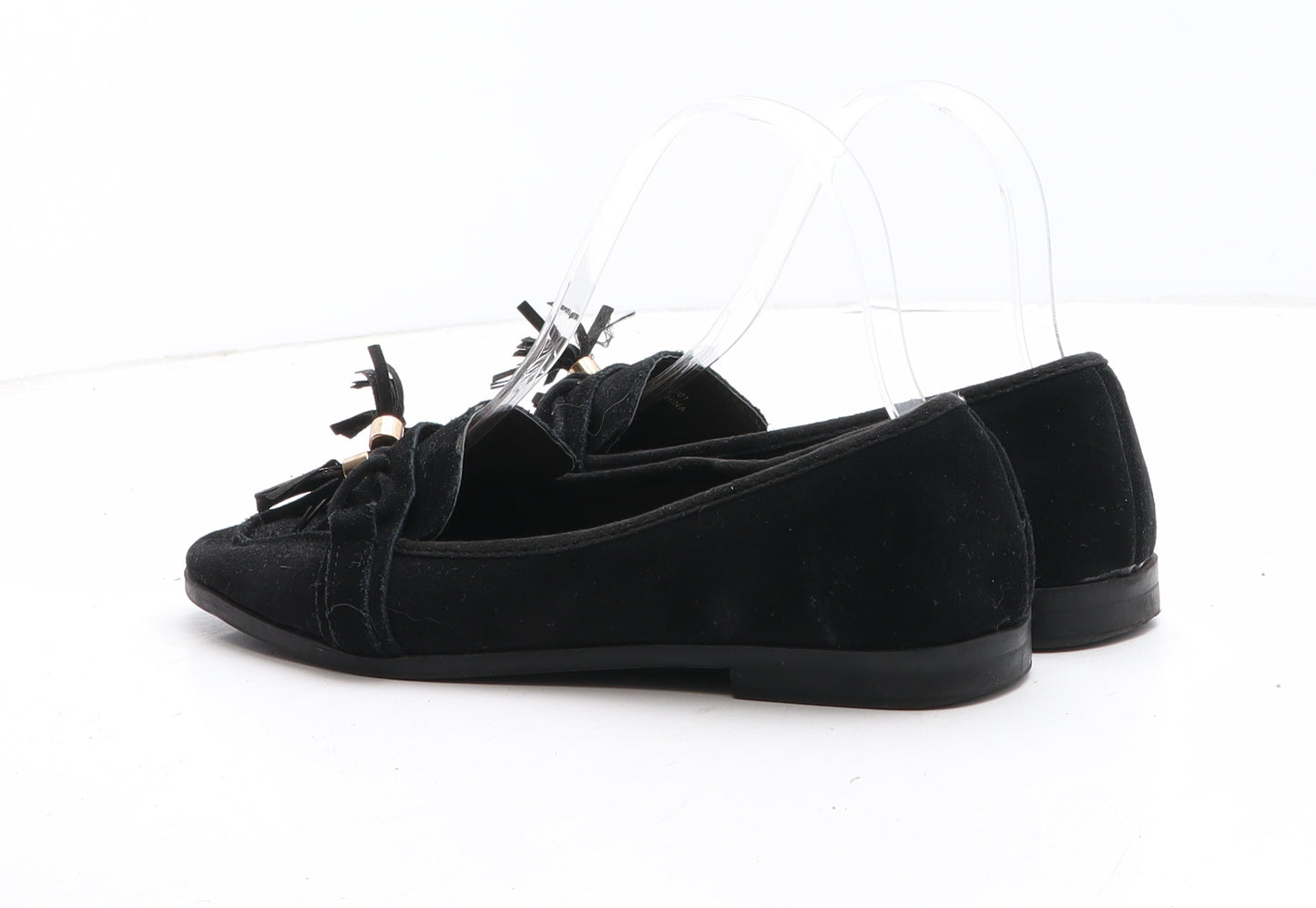 New Look Womens Black Leather Loafer Casual UK