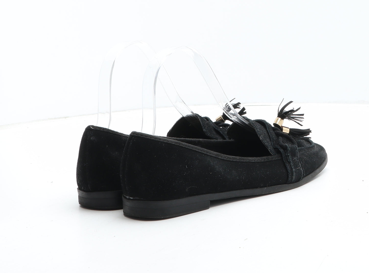 New Look Womens Black Leather Loafer Casual UK