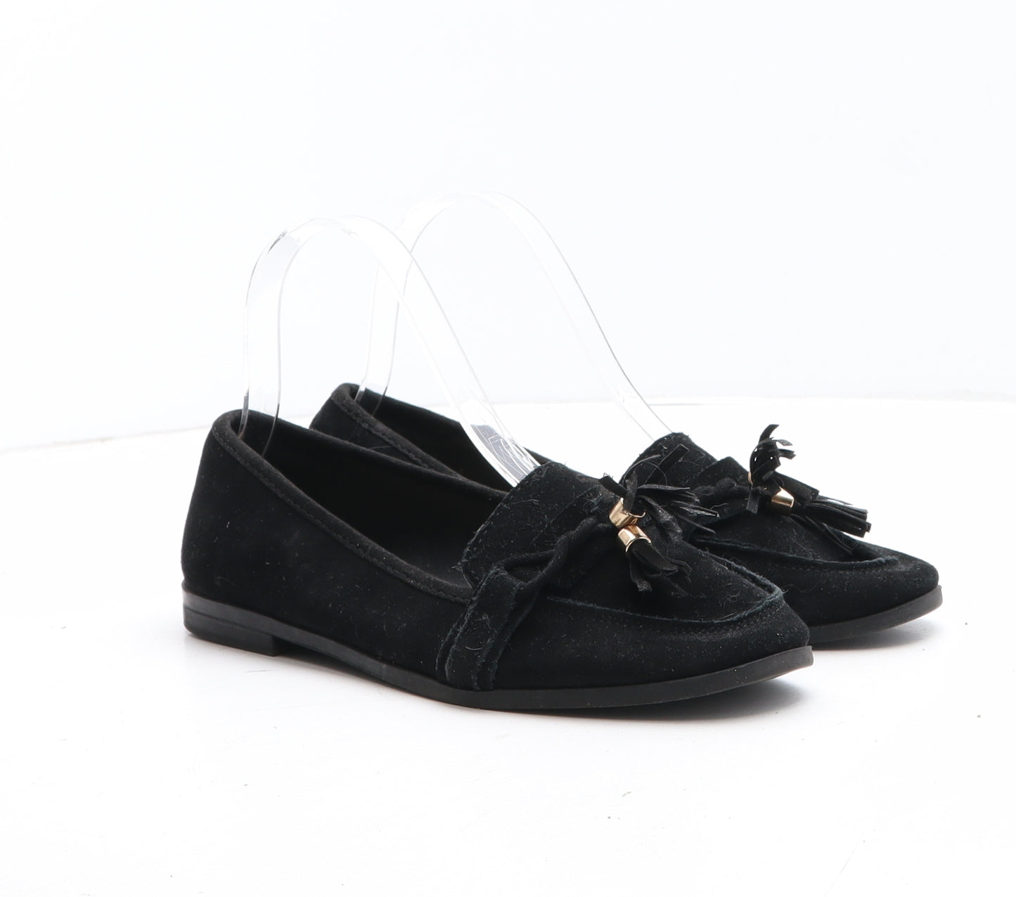 New Look Womens Black Leather Loafer Casual UK