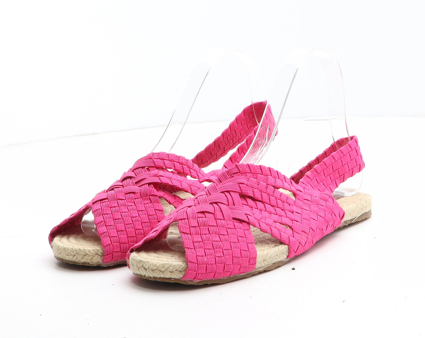 Adesso Womens Pink Geometric Synthetic Slingback Sandal UK