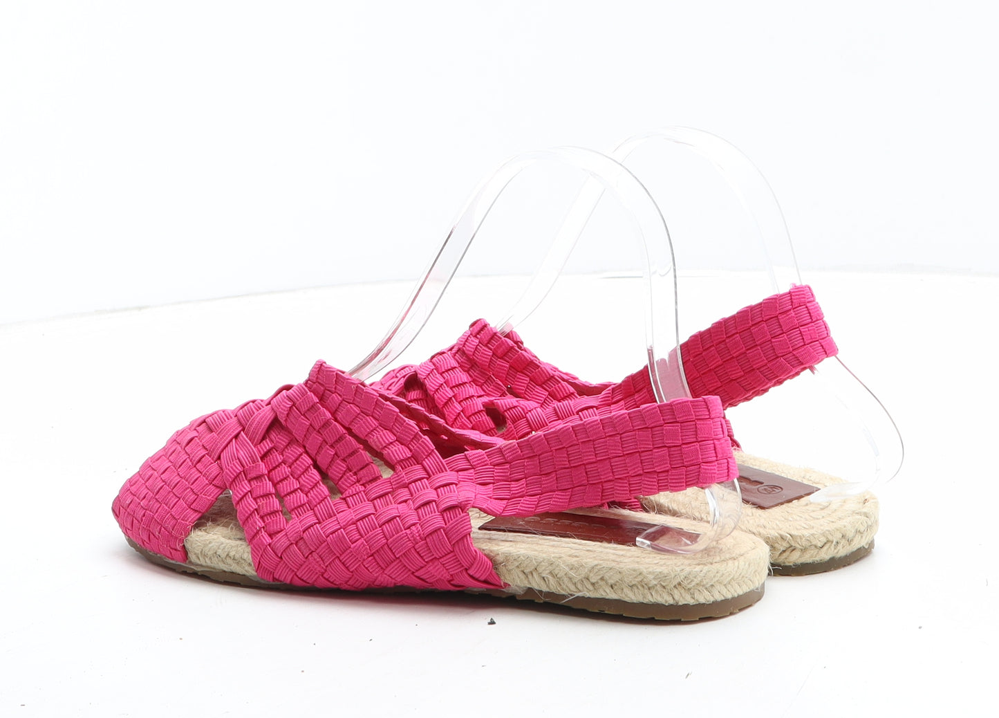 Adesso Womens Pink Geometric Synthetic Slingback Sandal UK