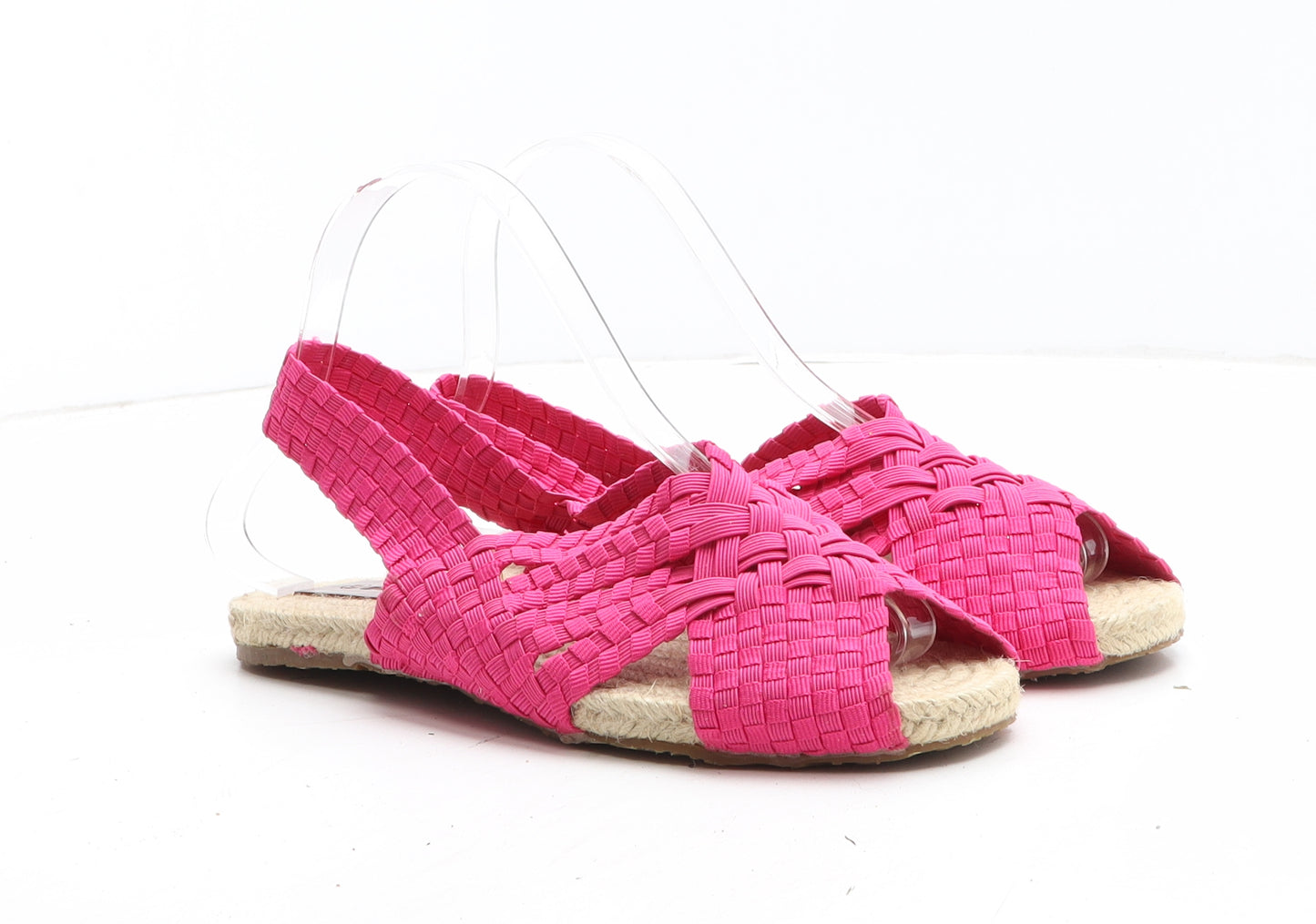 Adesso Womens Pink Geometric Synthetic Slingback Sandal UK