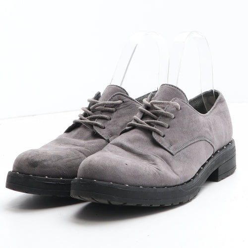 Primark Womens Grey Synthetic Oxford Casual UK
