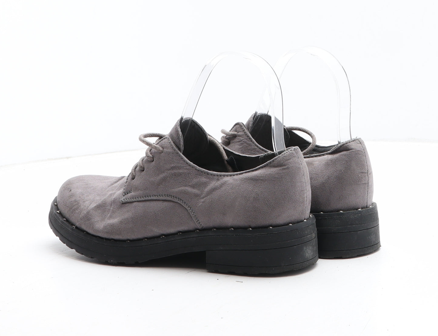 Primark Womens Grey Synthetic Oxford Casual UK