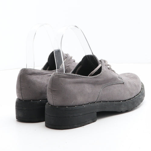 Primark Womens Grey Synthetic Oxford Casual UK