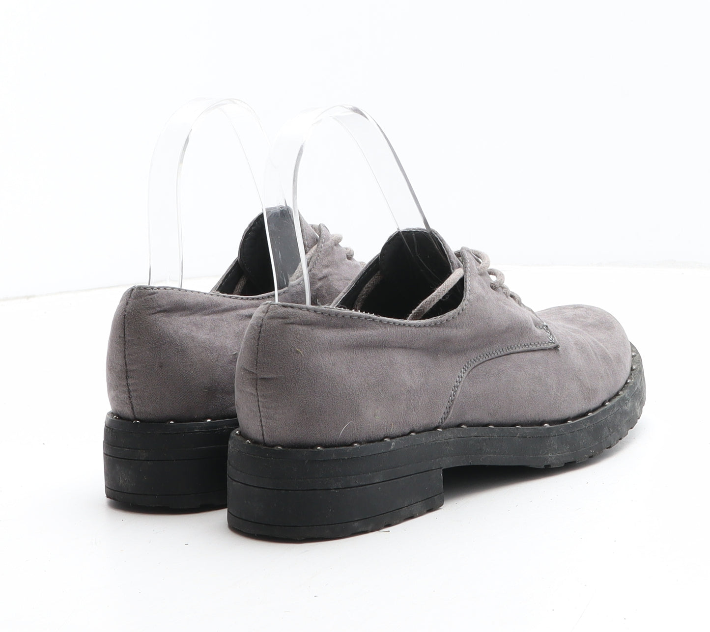 Primark Womens Grey Synthetic Oxford Casual UK