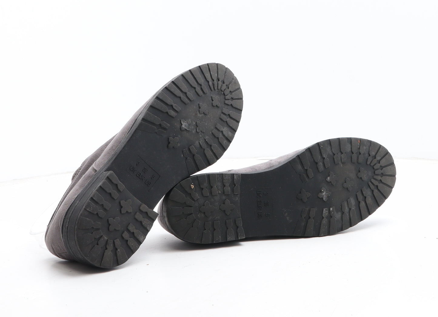 Primark Womens Grey Synthetic Oxford Casual UK