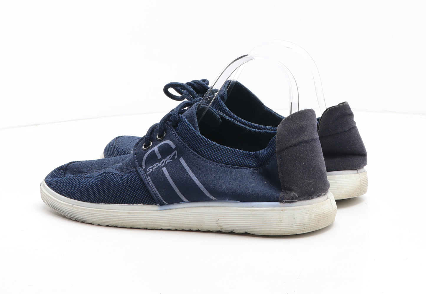 Preworn Mens Blue Synthetic Slip On Casual UK 10 44 - UK Size Estimated 10