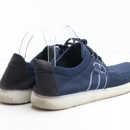 Preworn Mens Blue Synthetic Slip On Casual UK 10 44 - UK Size Estimated 10